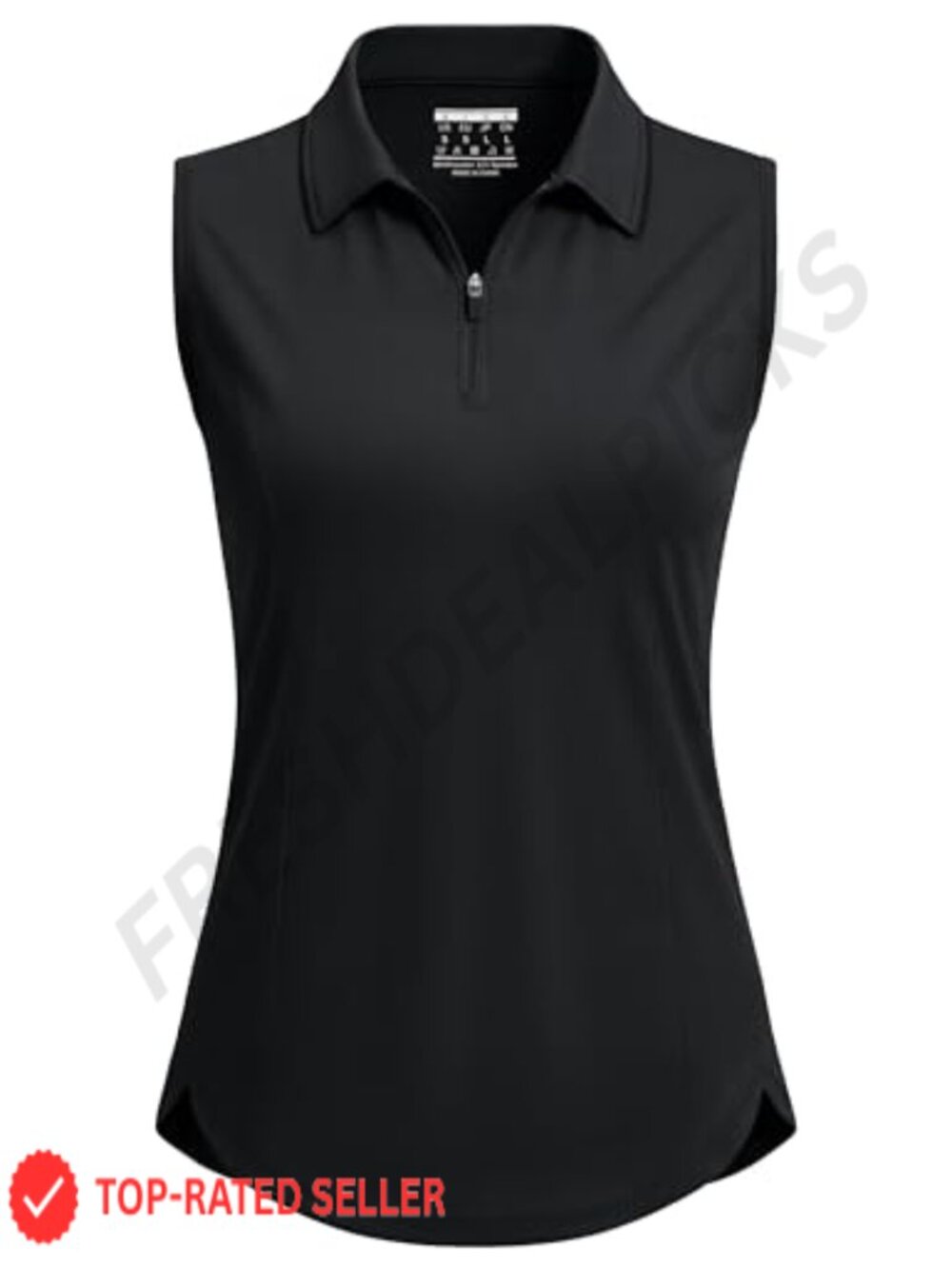 Sleeveless Quarter Zip Polo Shirt UPF 50+ Quick Dry Tank Top